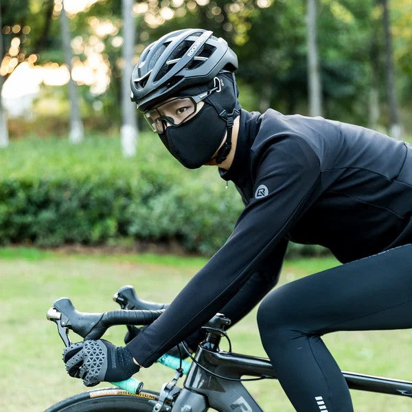 ROCKBROS Thermal Cycling Skull Cap Helmet Liner with Glasses Holes for Winter Cycling, Warm Fleece