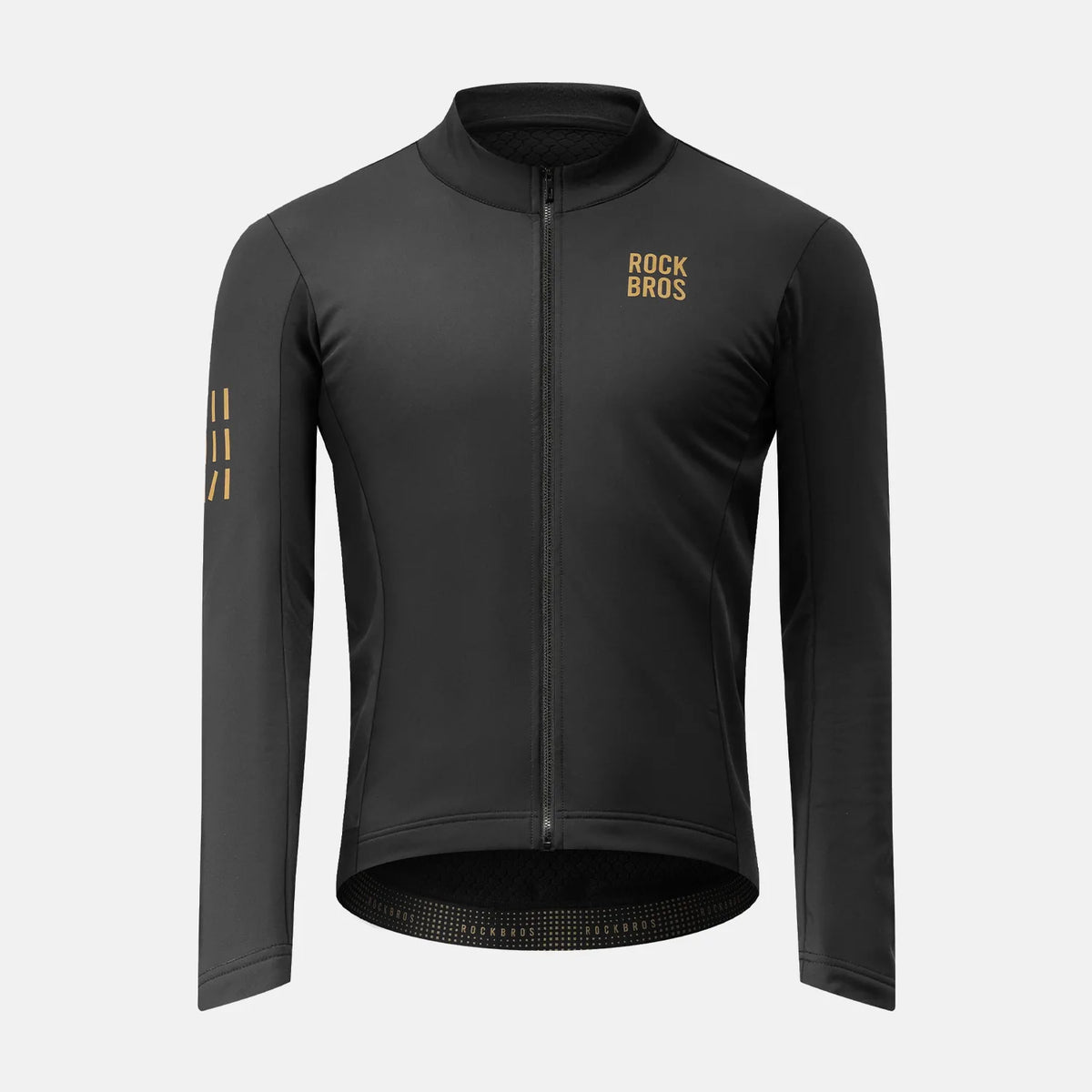 ROCKBROS thermal fleece windproof cycling jacket for cold-weather rides