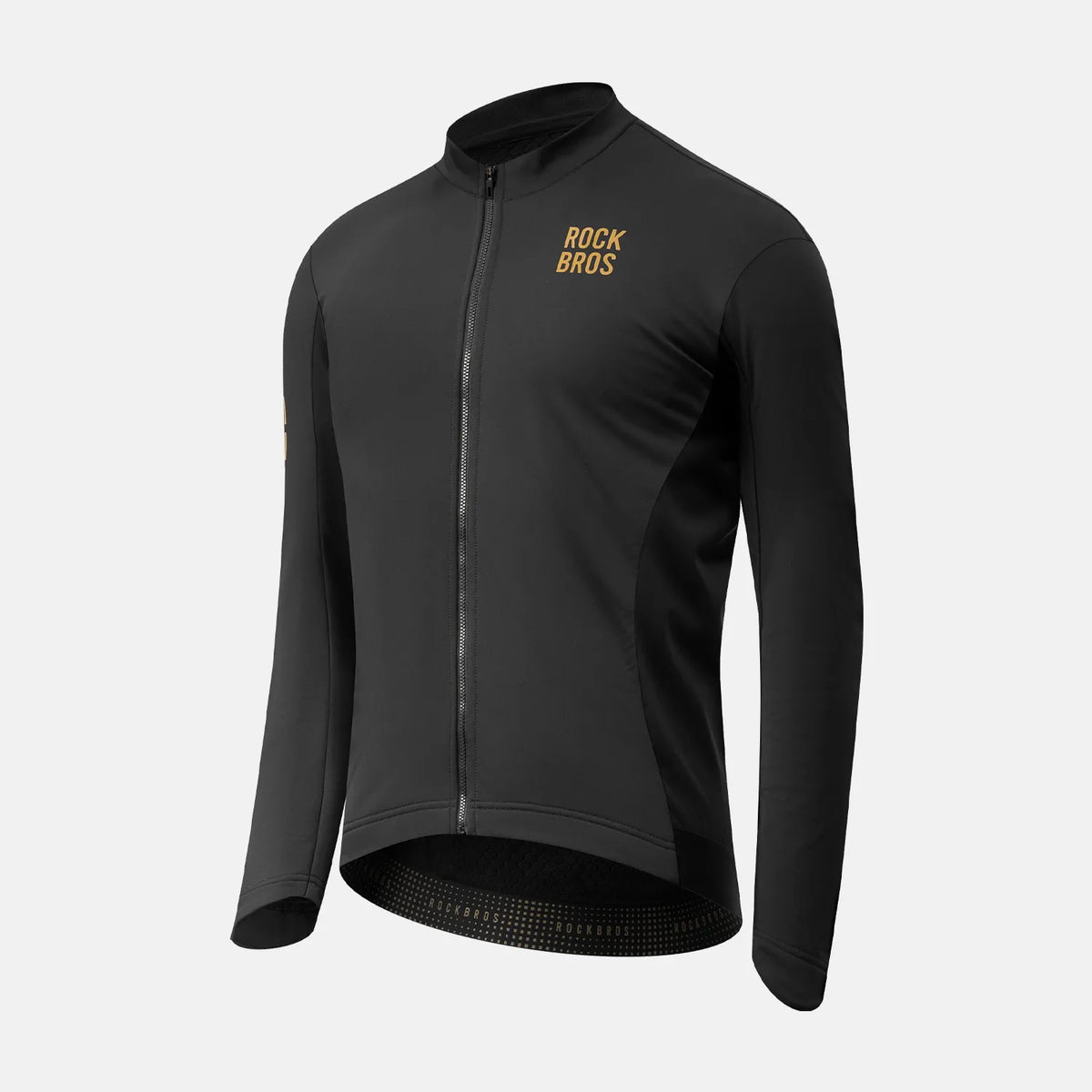 ROCKBROS thermal fleece windproof cycling jacket for cold-weather rides