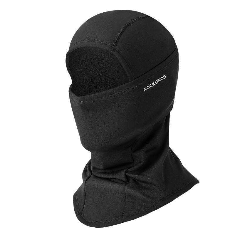 ROCKBROS black thermal windproof balaclava ski mask for winter cycling and outdoor sports
#Color_Black