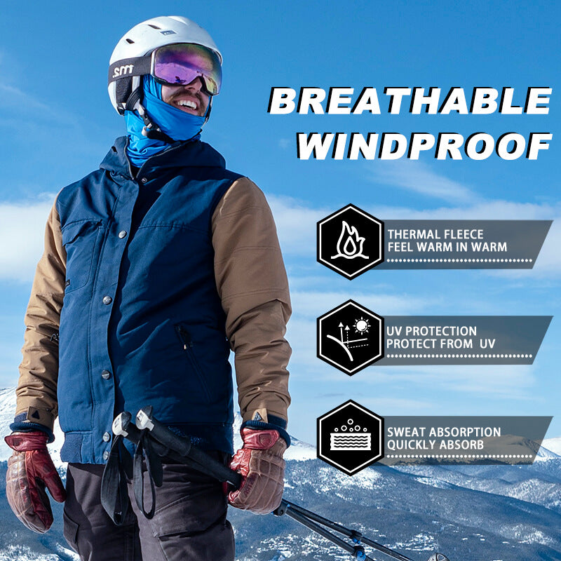 ROCKBROS blue thermal windproof balaclava ski mask for winter cycling and outdoor sports
#Color_Blue