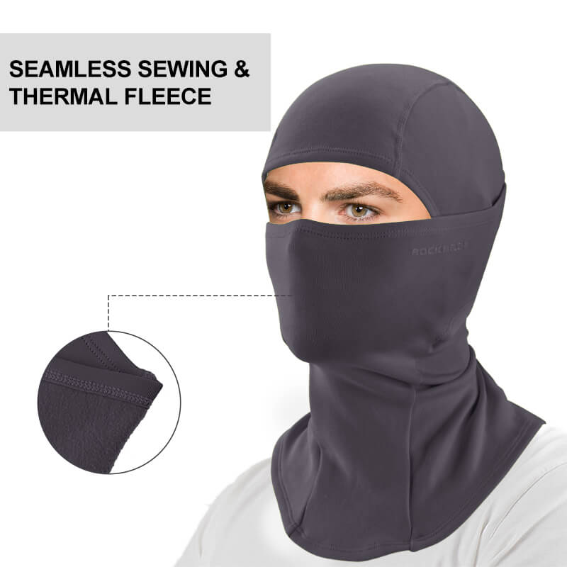 ROCKBROS cement gray thermal windproof balaclava ski mask for winter cycling and outdoor sports
#Color_Cement gray
