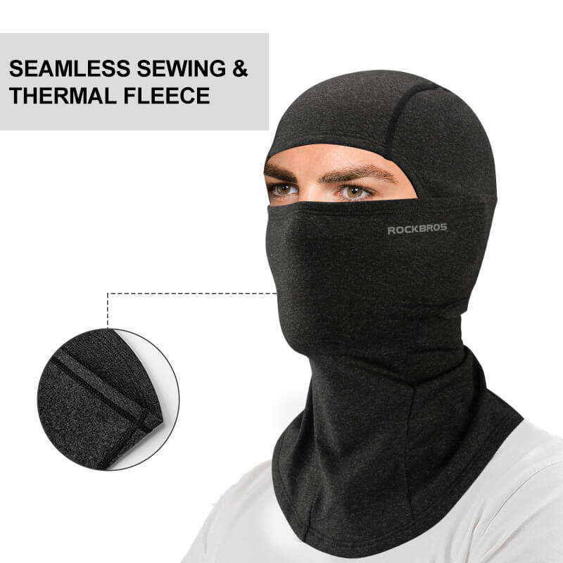 ROCKBROS dark gray thermal windproof balaclava ski mask for winter cycling and outdoor sports
#Color_Dark gray