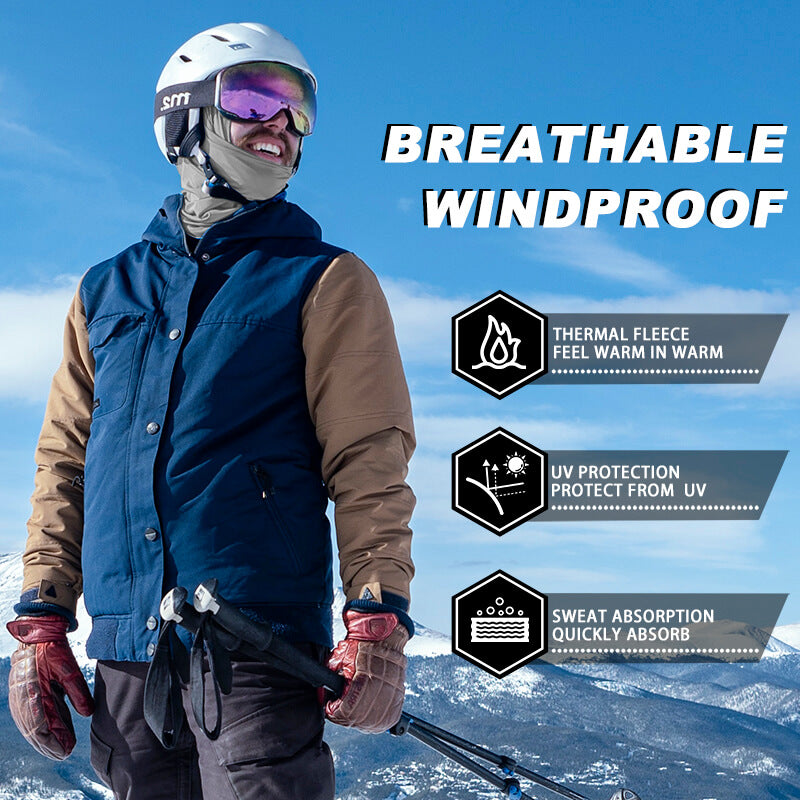 ROCKBROS grey thermal windproof balaclava ski mask for winter cycling and outdoor sports
#Color_Gray