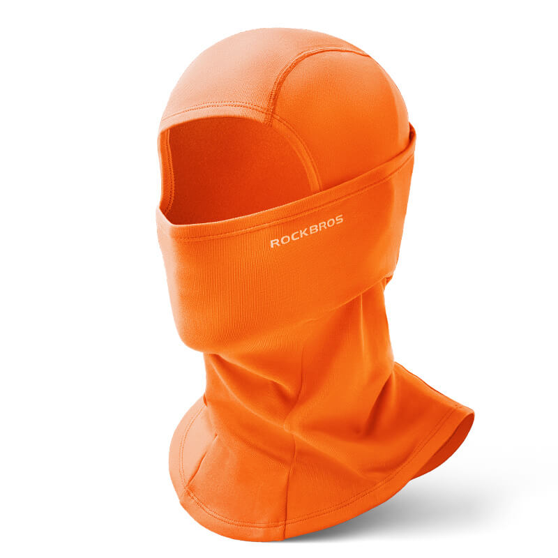 ROCKBROS orange thermal windproof balaclava ski mask for winter cycling and outdoor sports
#Color_Orange