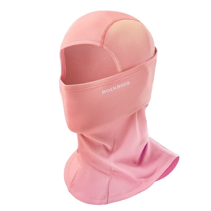 ROCKBROS pink thermal windproof balaclava ski mask for winter cycling and outdoor sports
#Color_Pink