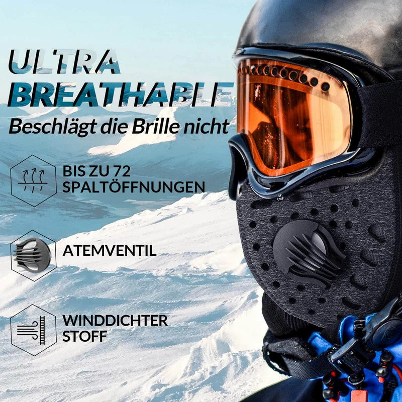 ROCKBROS Thermal Winter Balaclava with Integrated Breathing Mask and Filter for Cold Weather Protection