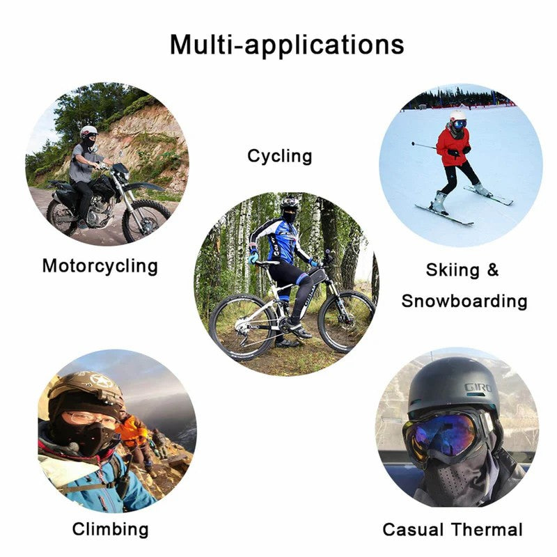 ROCKBROS Thermal Winter Balaclava with Integrated Breathing Mask and Filter for Cold Weather Protection