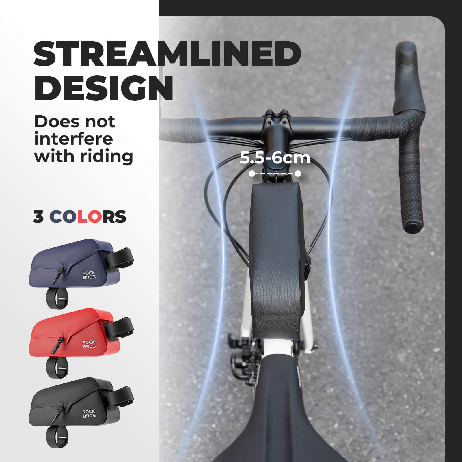 ROCKBROS magnetic 100% waterproof top tube bike frame bag for cycling