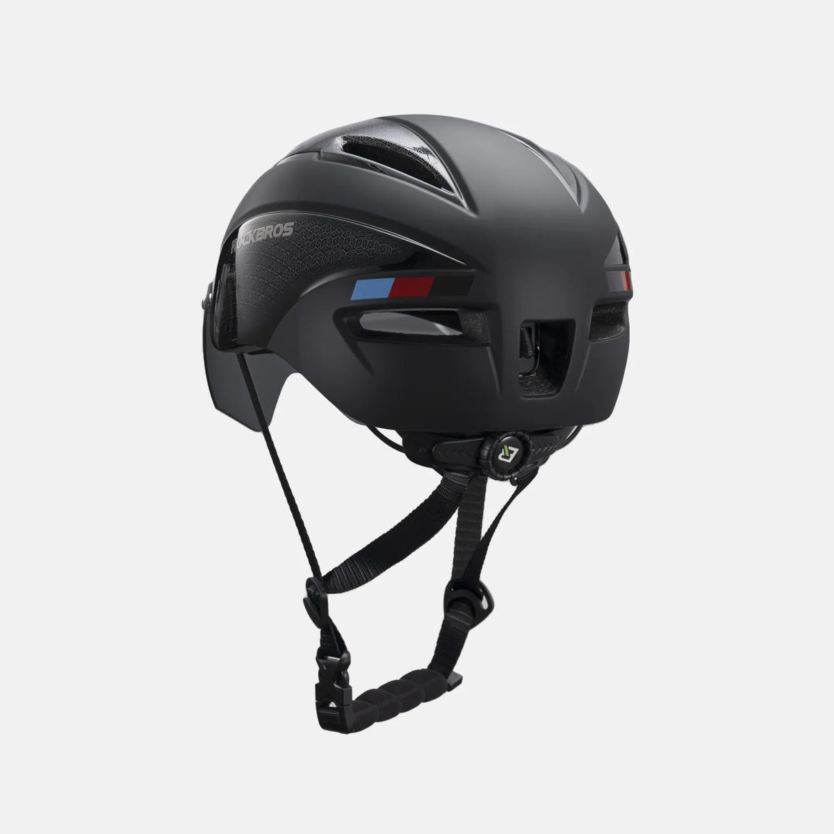 ROCKBROS Trussier cycling helmet with magnetic goggles for road and mountain biking
#Color_Black