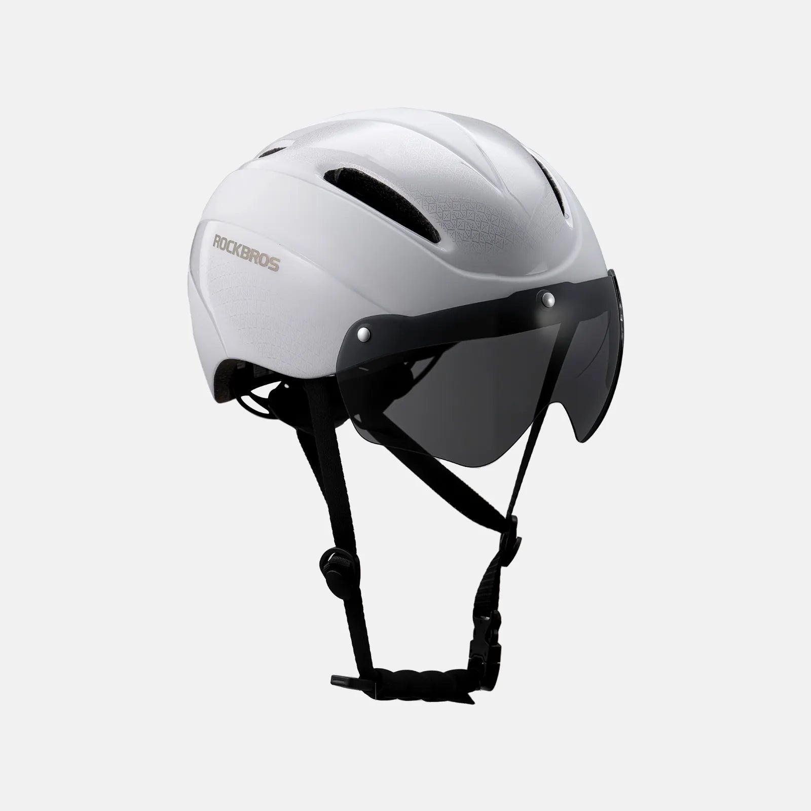ROCKBROS Trussier cycling helmet with magnetic goggles for road and mountain biking
#Color_White