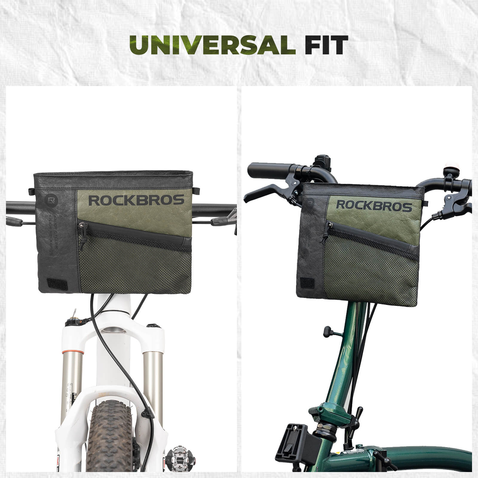 ROCKBROS Tyvek 2-in-1 bike handlebar bag and shoulder bag, 1.5L waterproof lightweight cycling bag