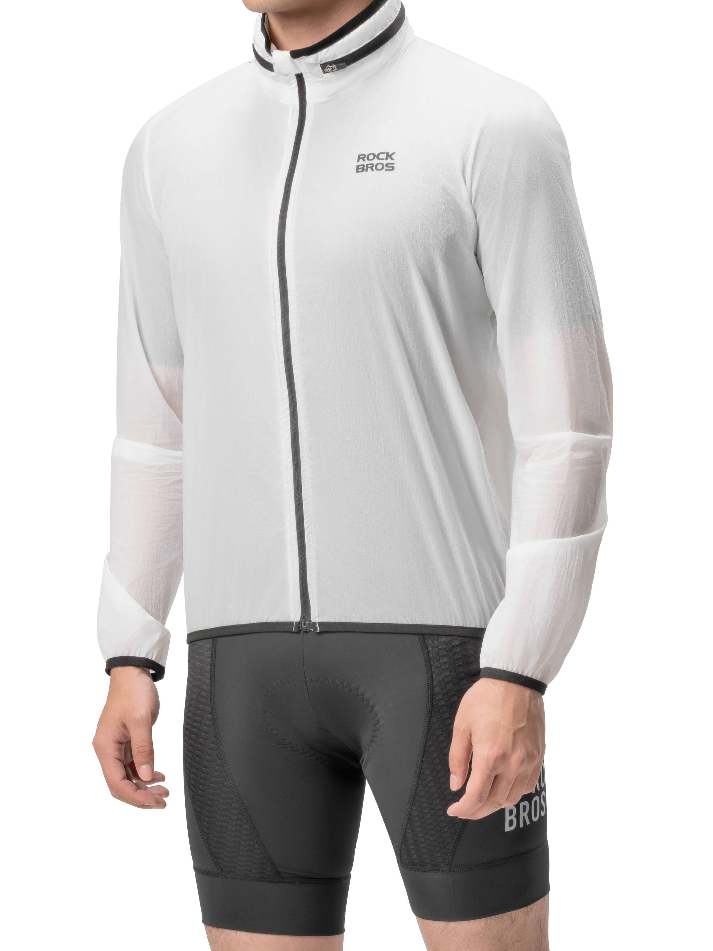 ROCKBROS Unisex Solar-Powered Glow Cycling Jacket - Lightweight Long Sleeve Bike Jacket