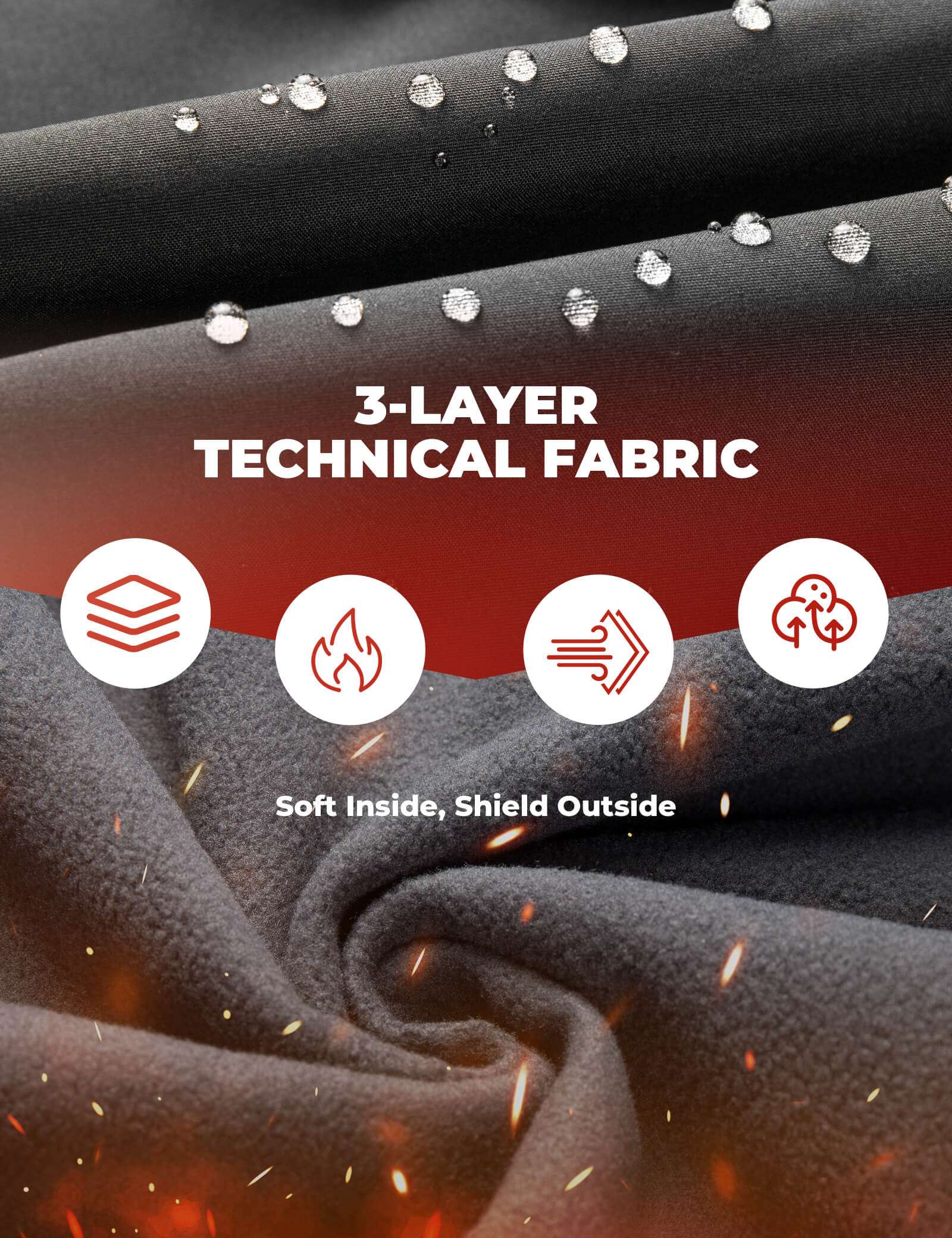 ROCKBROS unisex thermal winter cycling jacket for cold-weather rides