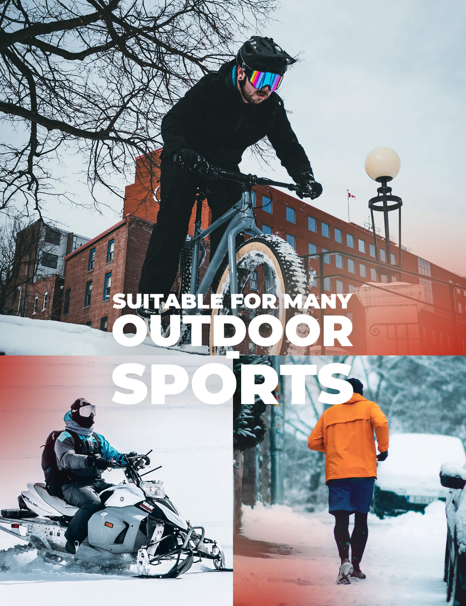 ROCKBROS unisex thermal winter cycling jacket for cold-weather rides