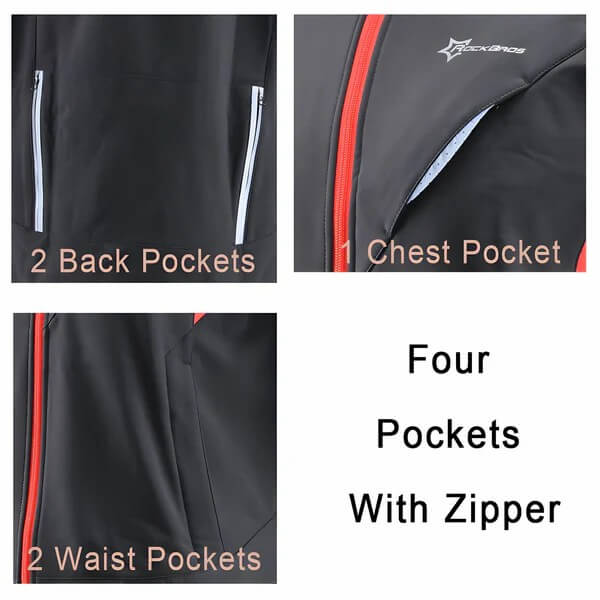 ROCKBROS unisex thermal winter cycling jacket for cold weather outdoor sports