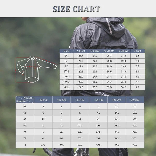 ROCKBROS unisex waterproof and windproof cycling jacket with breathable vents, reflective elements