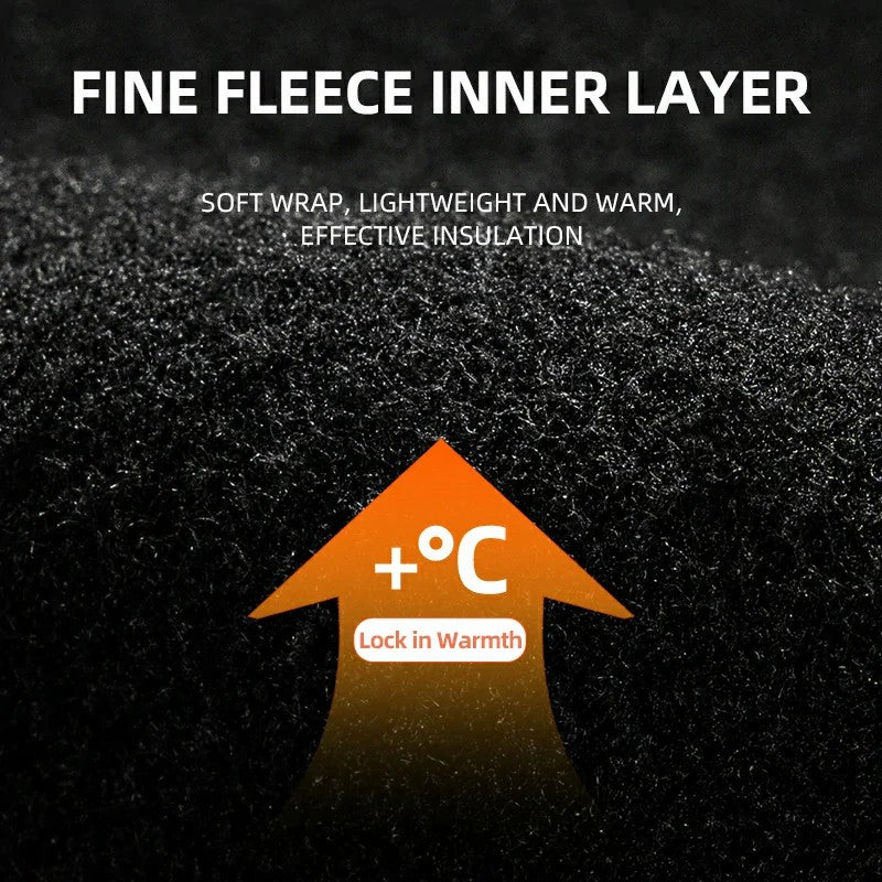 ROCKBROS heated gloves for cold weather riding with fleece lining and touchscreen fingertips