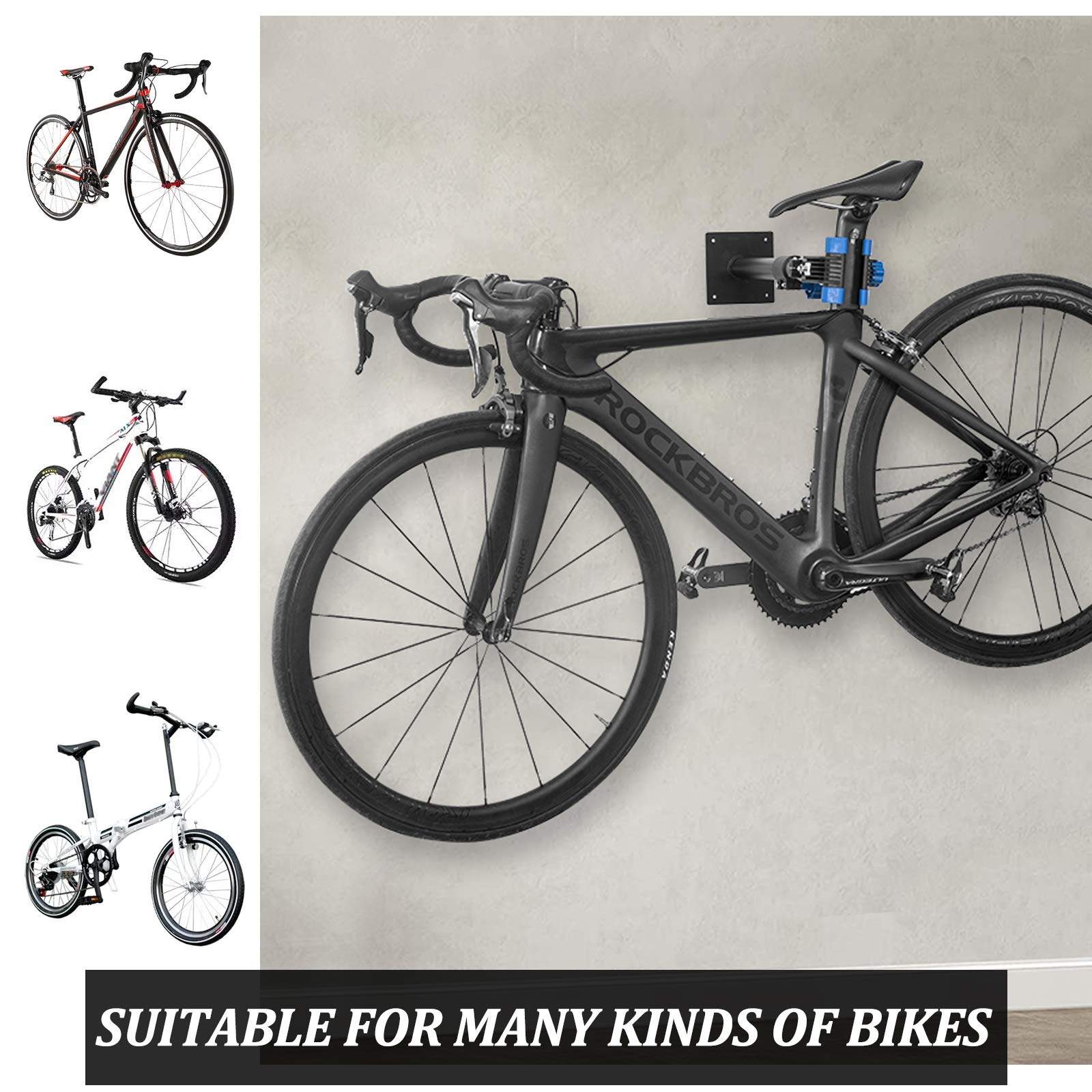 ROCKBROS wall mounted bike repair stand with foldable design