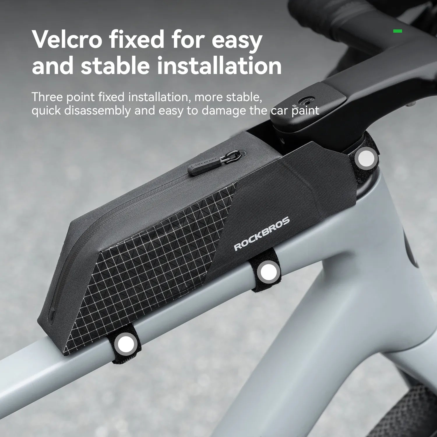 ROCKBROS waterproof aerodynamic bike top tube bag for road cycling and commuting