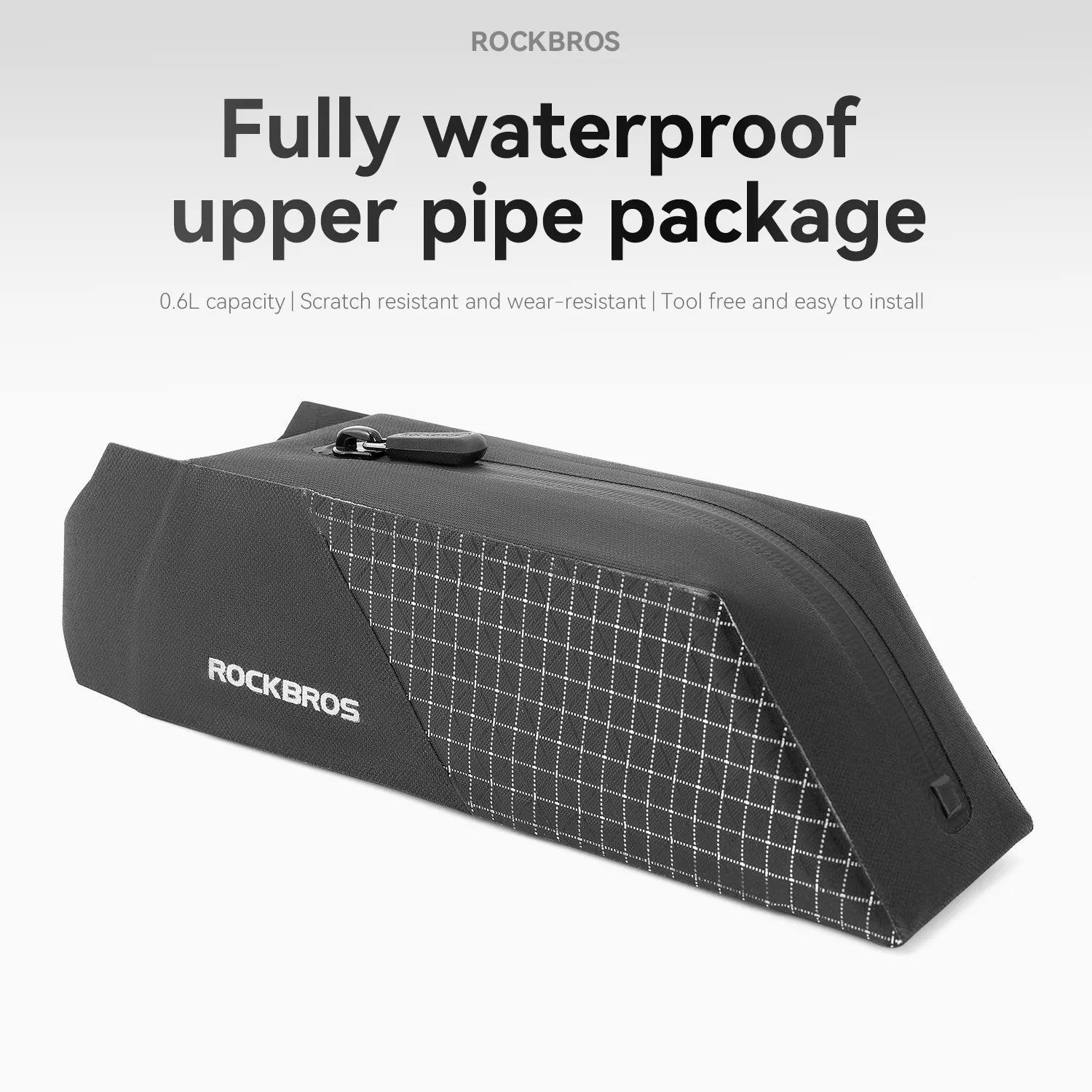 ROCKBROS waterproof aerodynamic bike top tube bag for road cycling and commuting