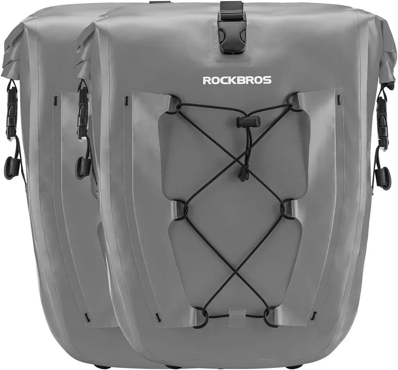 ROCKBROS waterproof cycling pannier bag with reflective logo
#Color_Gray