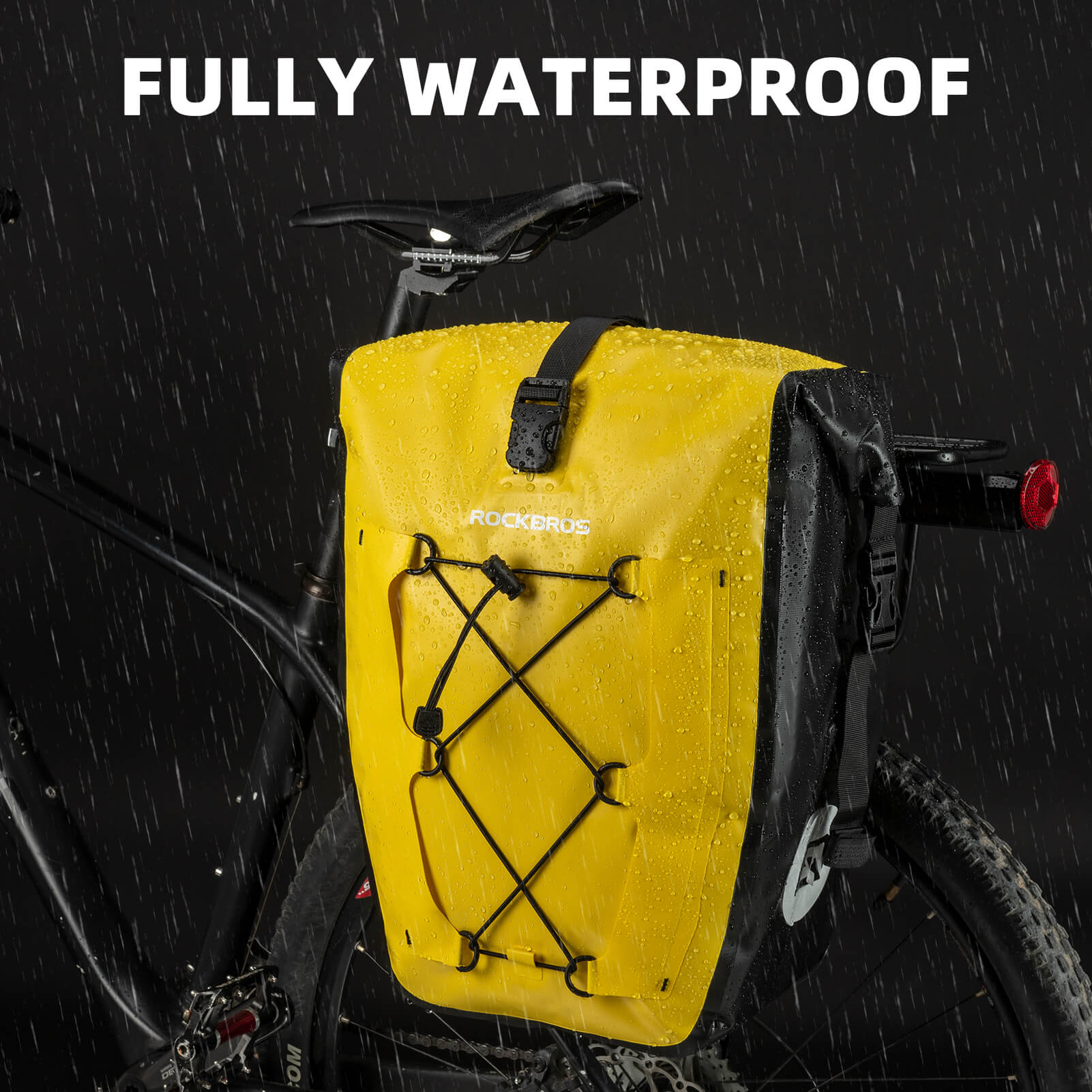 ROCKBROS waterproof cycling pannier bag with reflective logo
#Color_Yellow