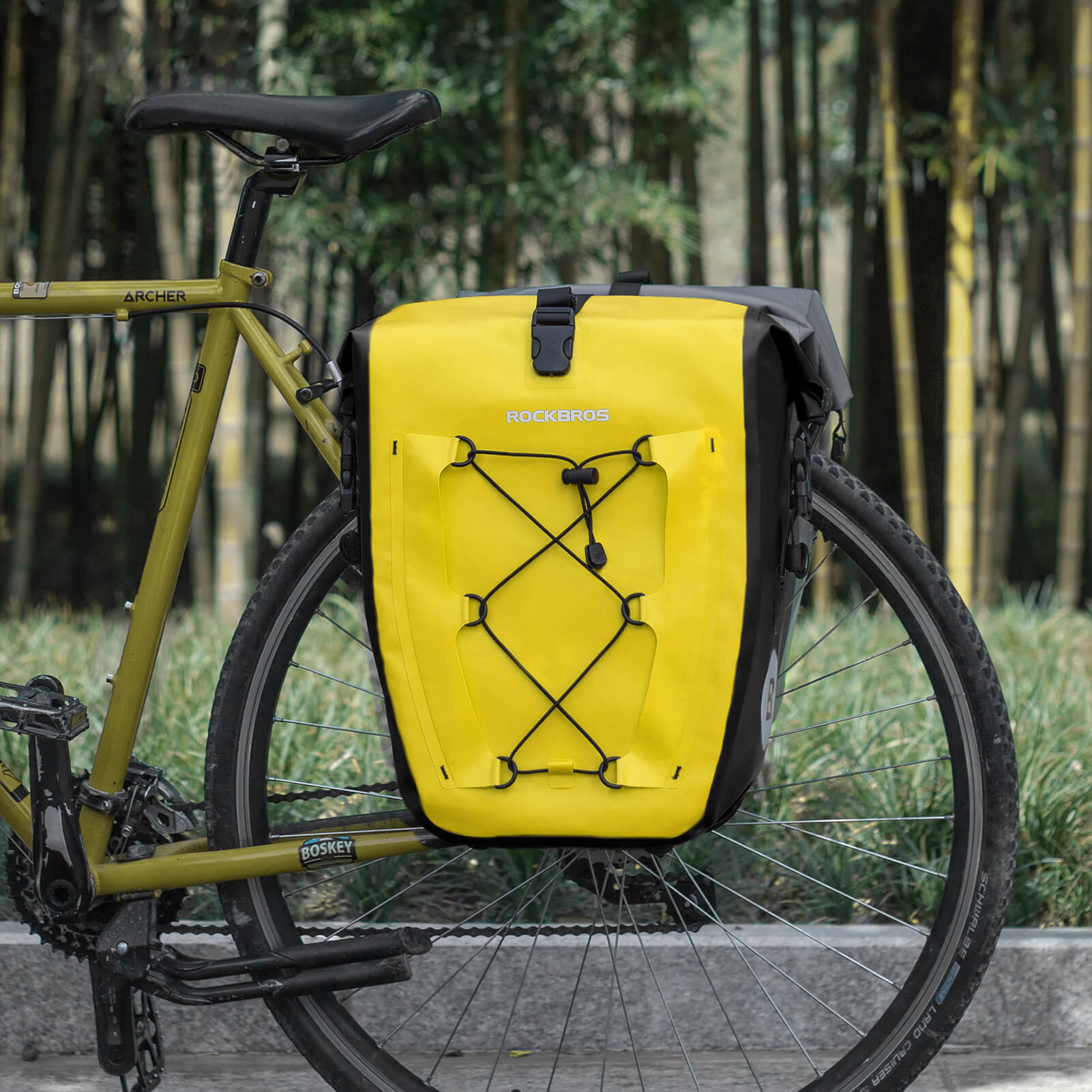 ROCKBROS waterproof cycling pannier bag with reflective logo
#Color_Yellow