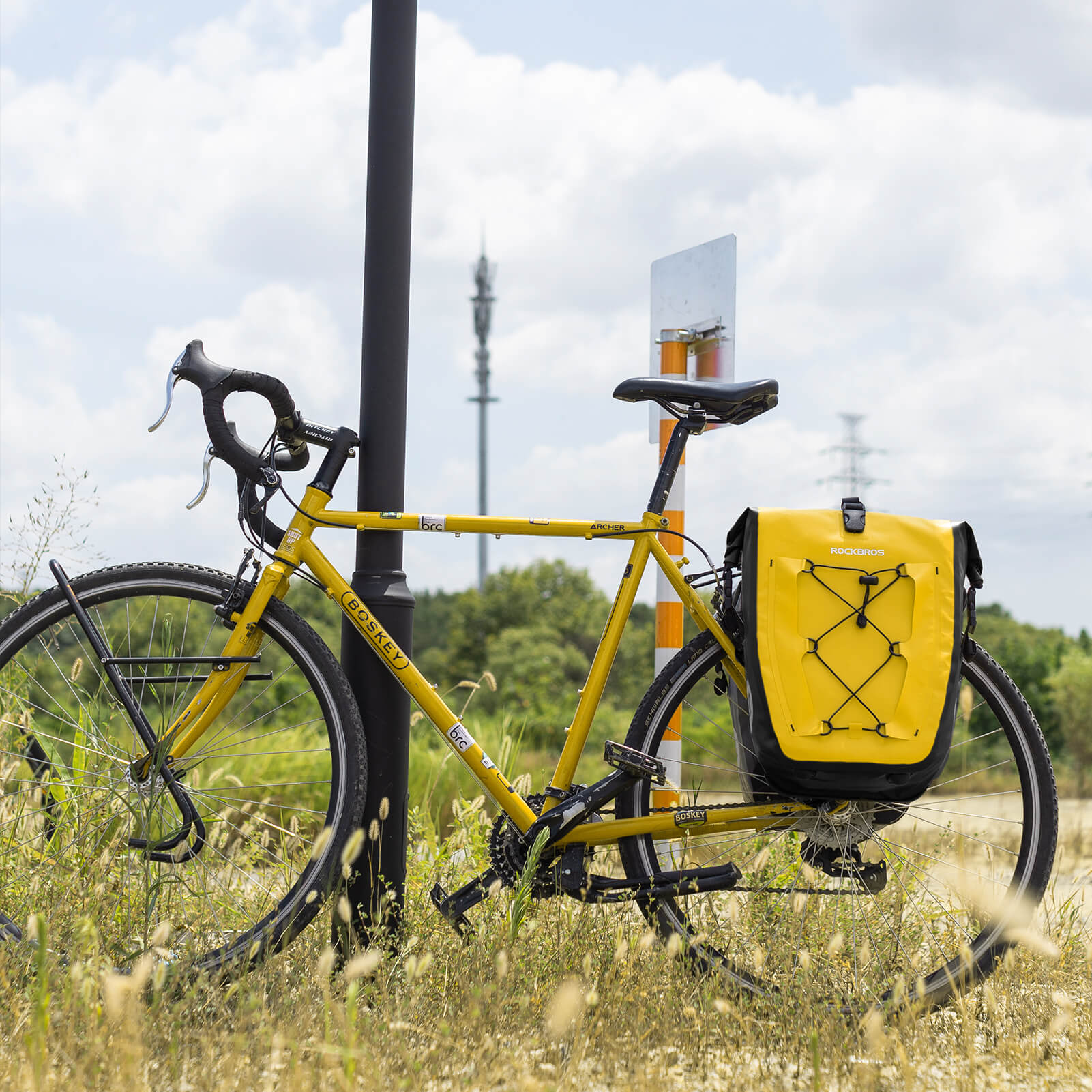 ROCKBROS waterproof cycling pannier bag with reflective logo
#Color_Yellow