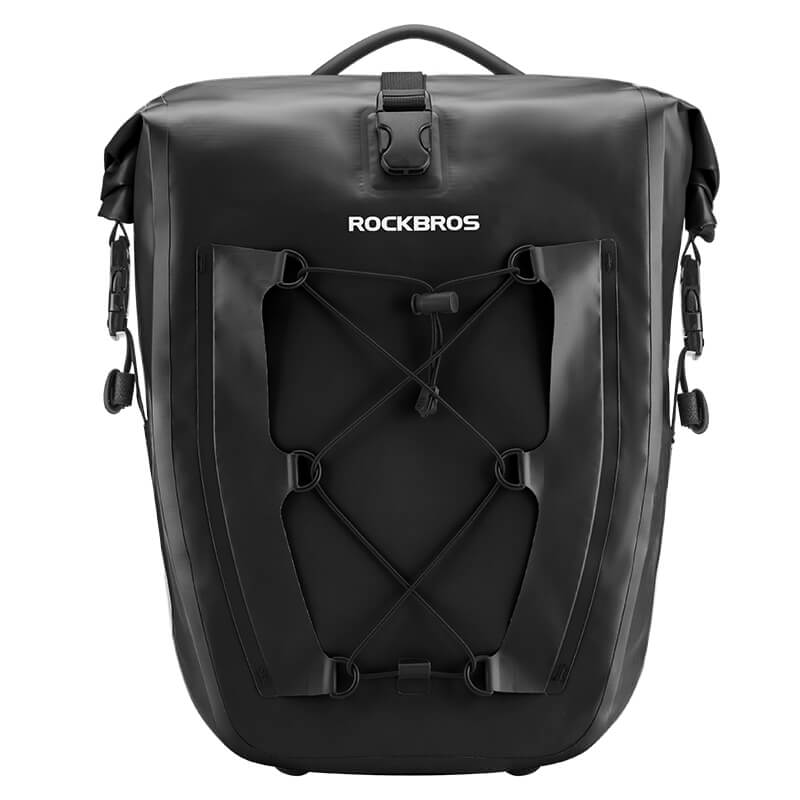 ROCKBROS waterproof cycling pannier bag with reflective logo
#Color_Black