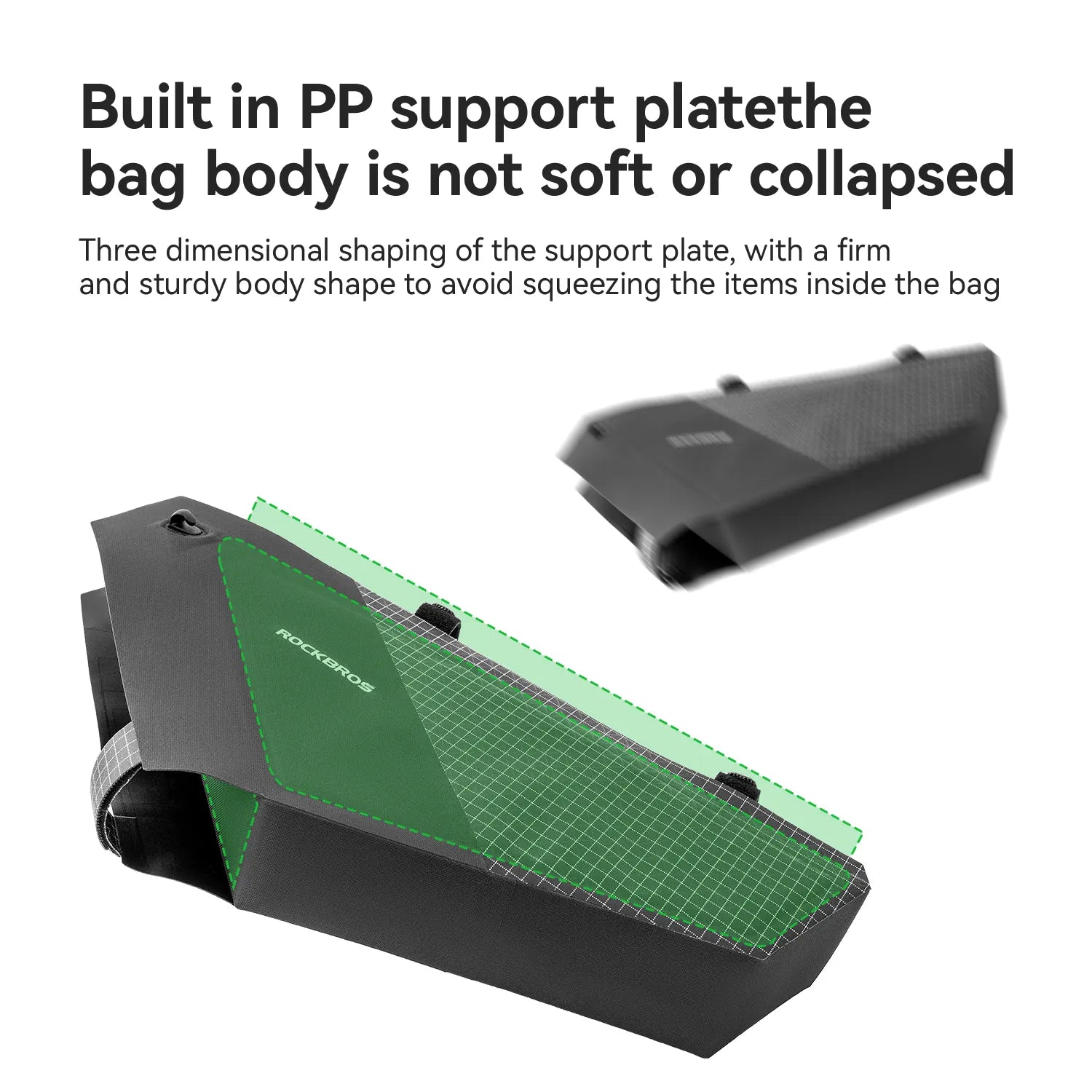 Fully waterproof cycling frame bag with seamless welded construction for all-weather riding