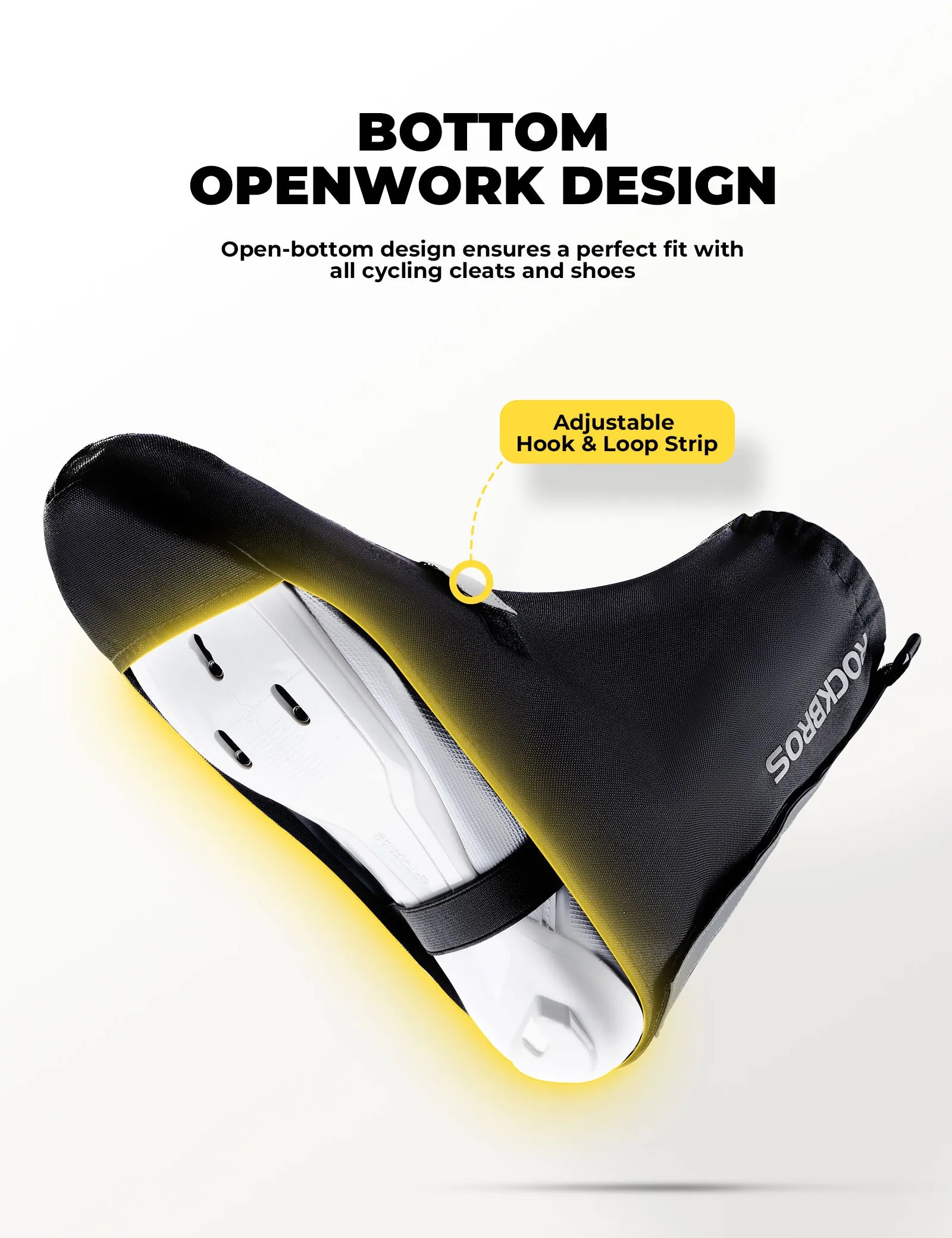 ROCKBROS waterproof cycling shoe covers for rain, snow, and wind protection