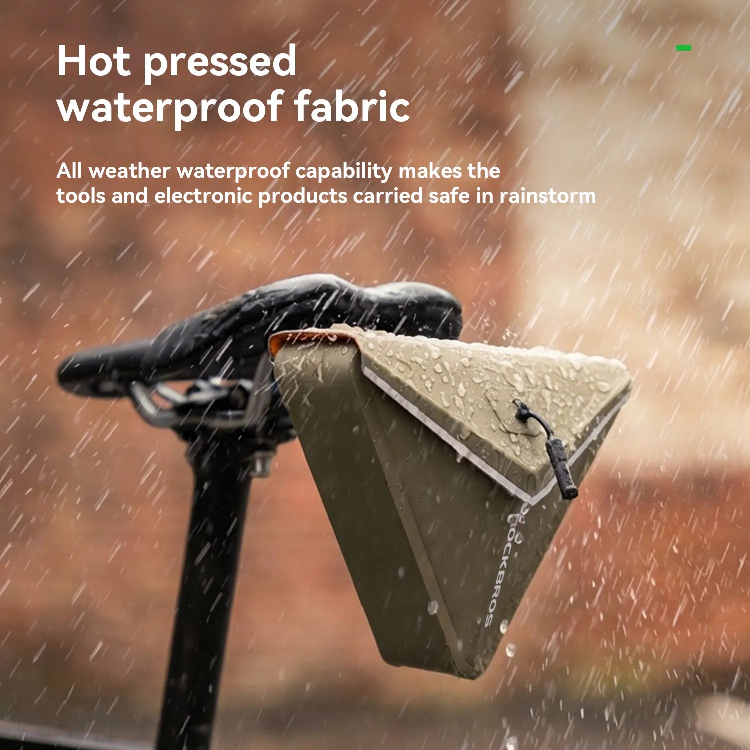 ROCKBROS SaddleMate quick-release magnetic bike saddle bag with waterproof TPU construction and 0.6L storage