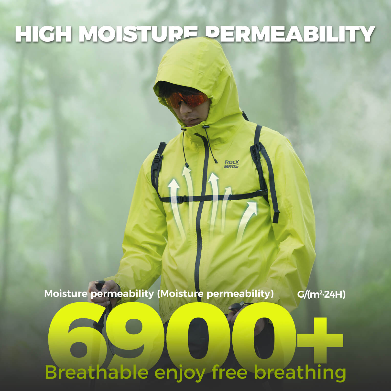 ROCKBROS Waterproof Windproof Cycling Jacket Unisex