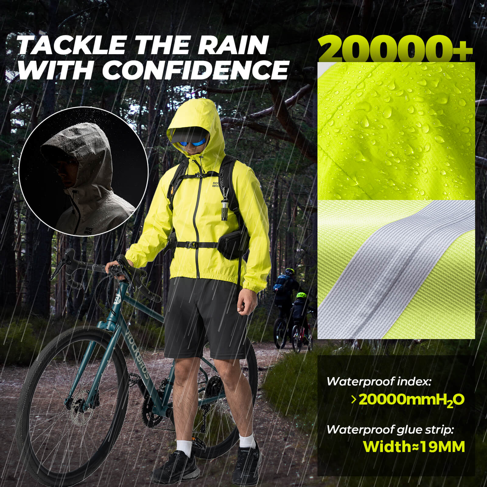 ROCKBROS Waterproof Windproof Cycling Jacket Unisex