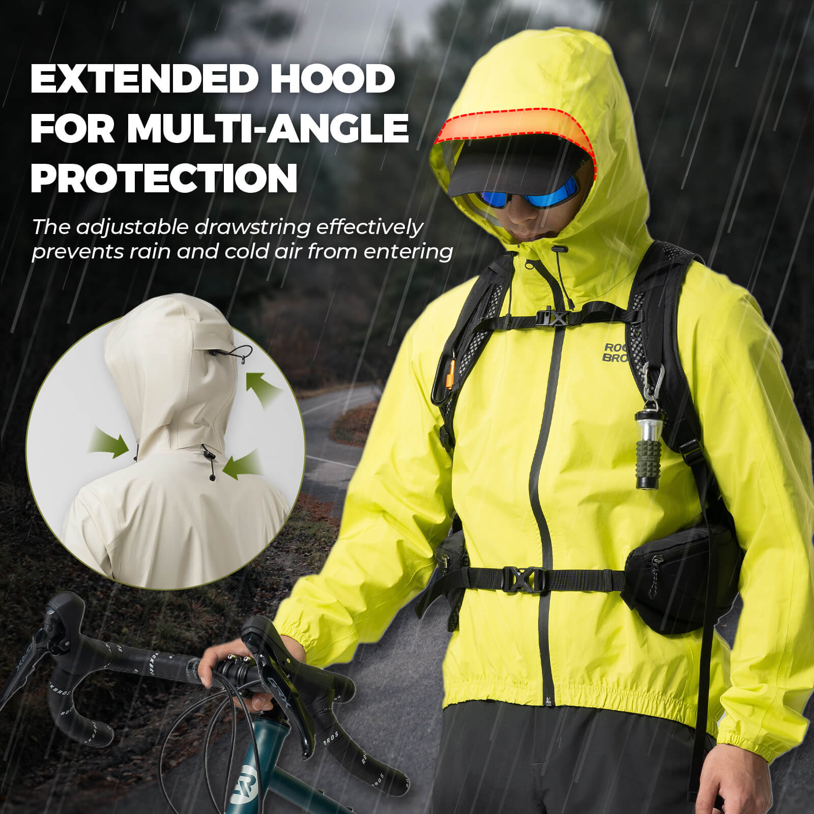 ROCKBROS Waterproof Windproof Cycling Jacket Unisex