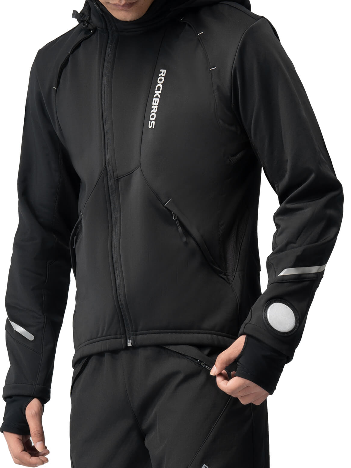 ROCKBROS Unisex Windproof Thermal Cycling Jacket for cold weather cycling, breathable and warm riding jacket