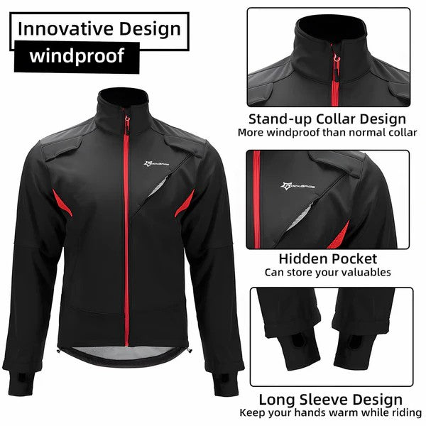 ROCKBROS winter cycling set with windproof and waterproof protection