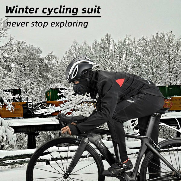 ROCKBROS winter cycling set with windproof and waterproof protection