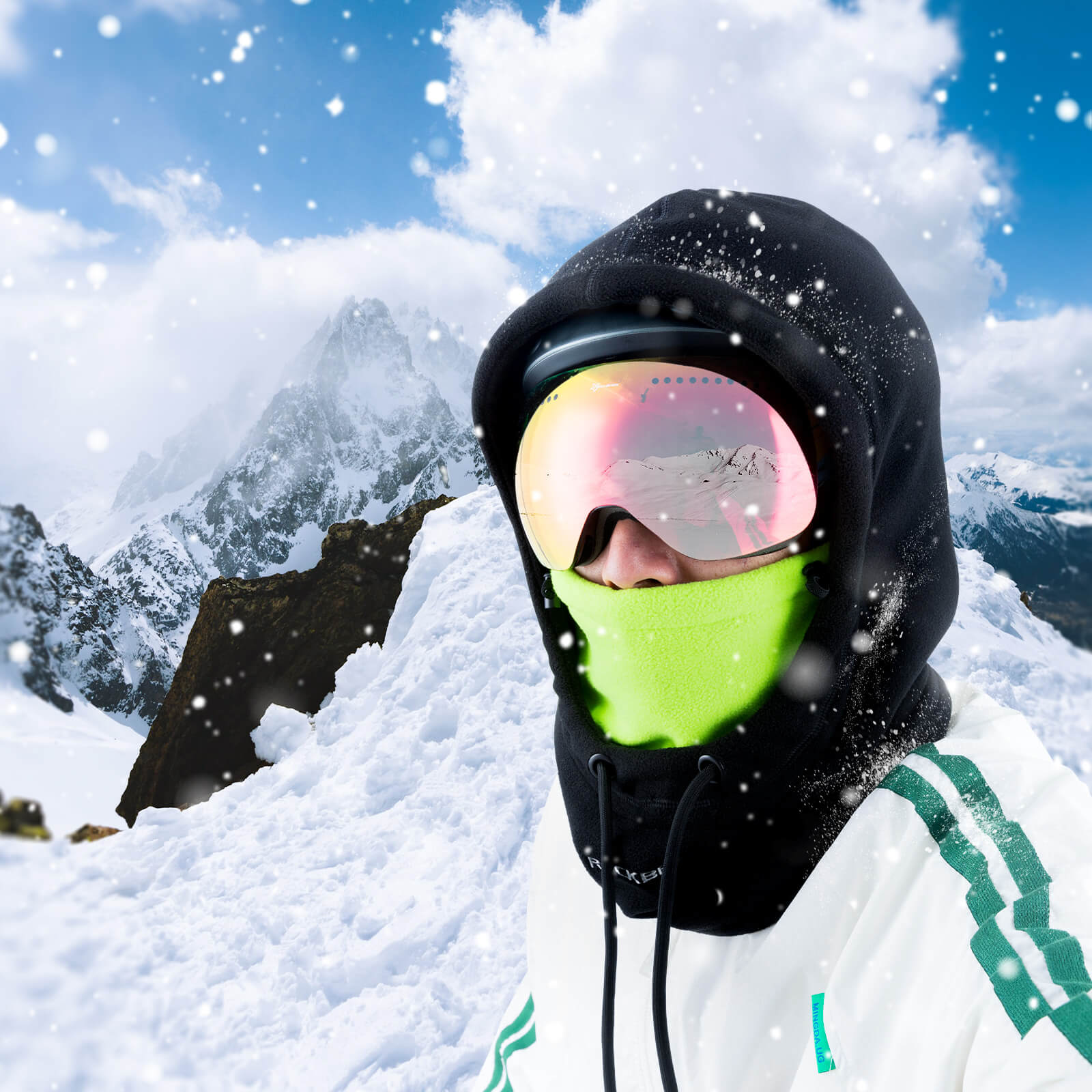 ROCKBROS winter fleece balaclava ski mask for men and women
