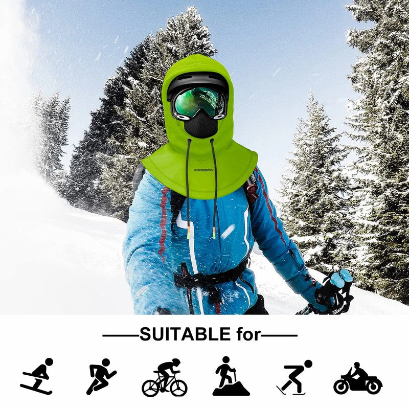 ROCKBROS Winter Thermal Balaclava - Ski Mask for Snowboarding, Cycling, and Outdoor Sports
#Color_Green