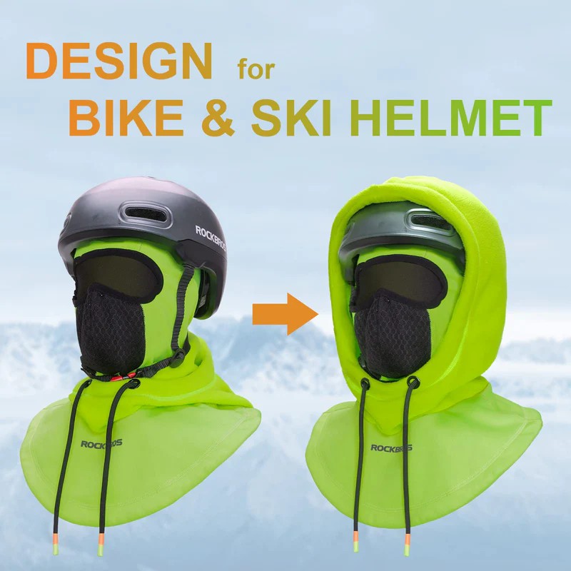 ROCKBROS Winter Thermal Balaclava - Ski Mask for Snowboarding, Cycling, and Outdoor Sports
#Color_Green