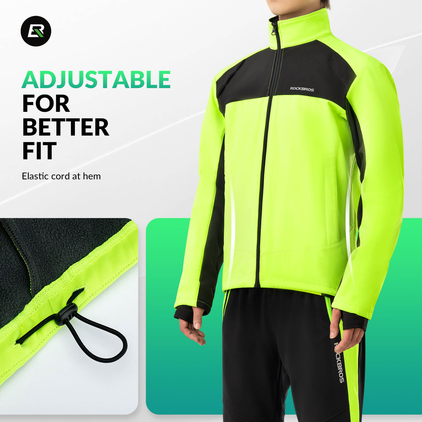 ROCKBROS winter thermal windproof cycling jacket for cold weather rides