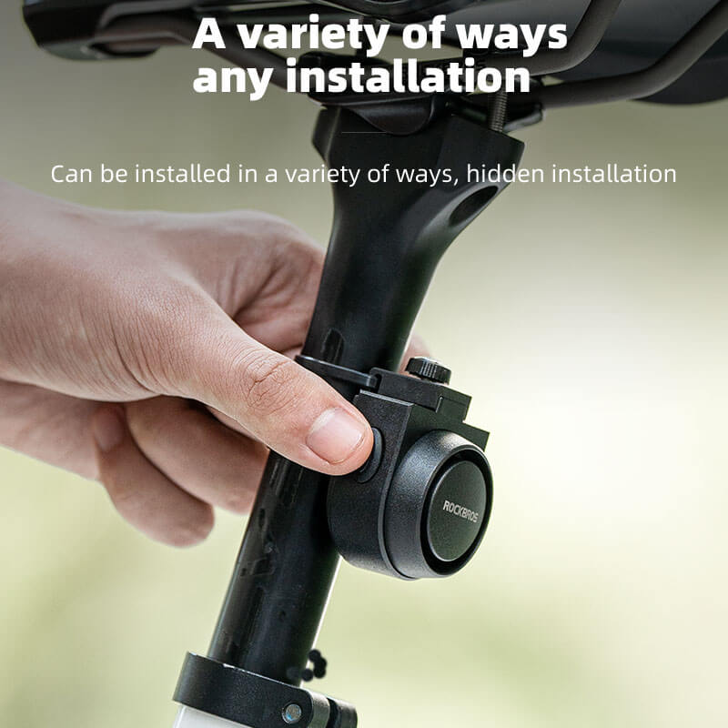 ROCKBROS wireless bike horn with anti-theft alarm for secure cycling