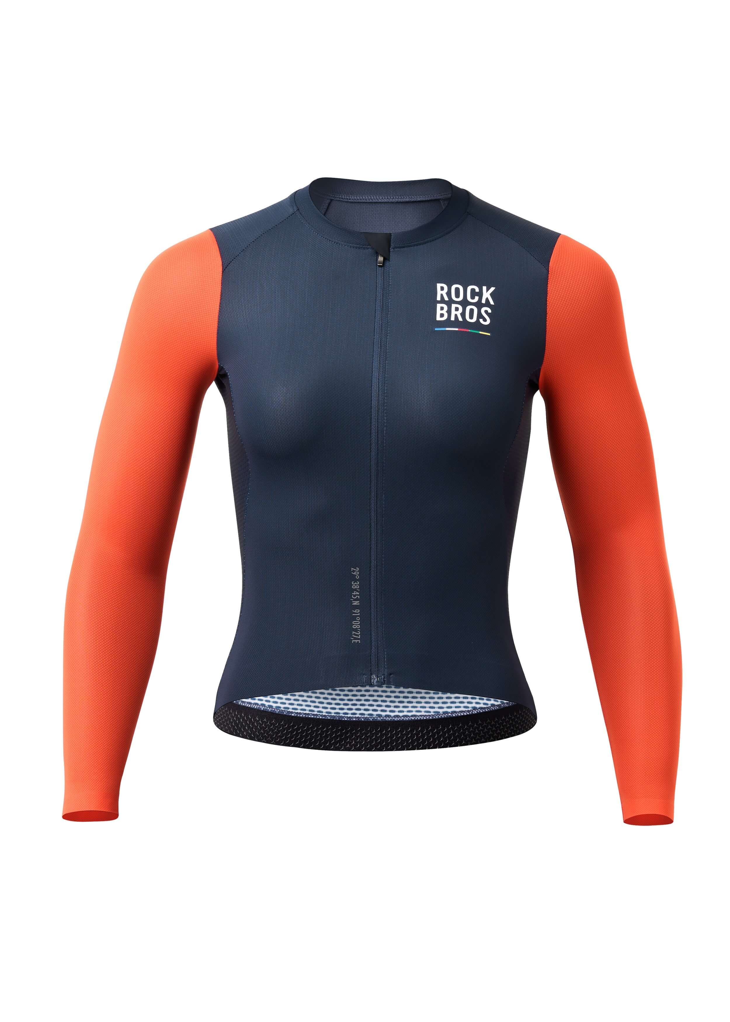 RockBros Women’s ROAD-TO-SKY Long Sleeve Cycling Jersey
#Color_Navy Blue
