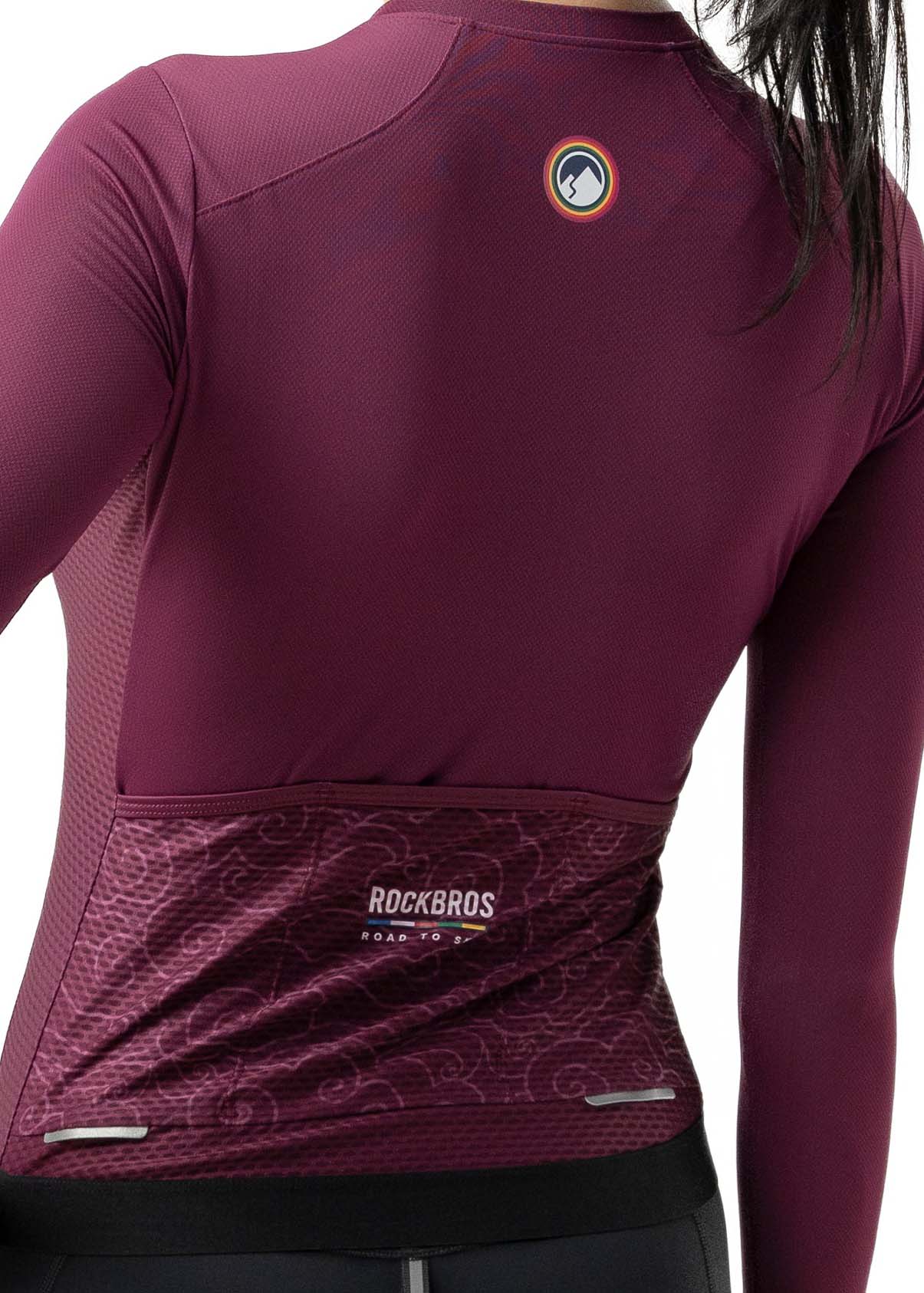 RockBros Women’s ROAD-TO-SKY Long Sleeve Cycling Jersey
#Color_Purple