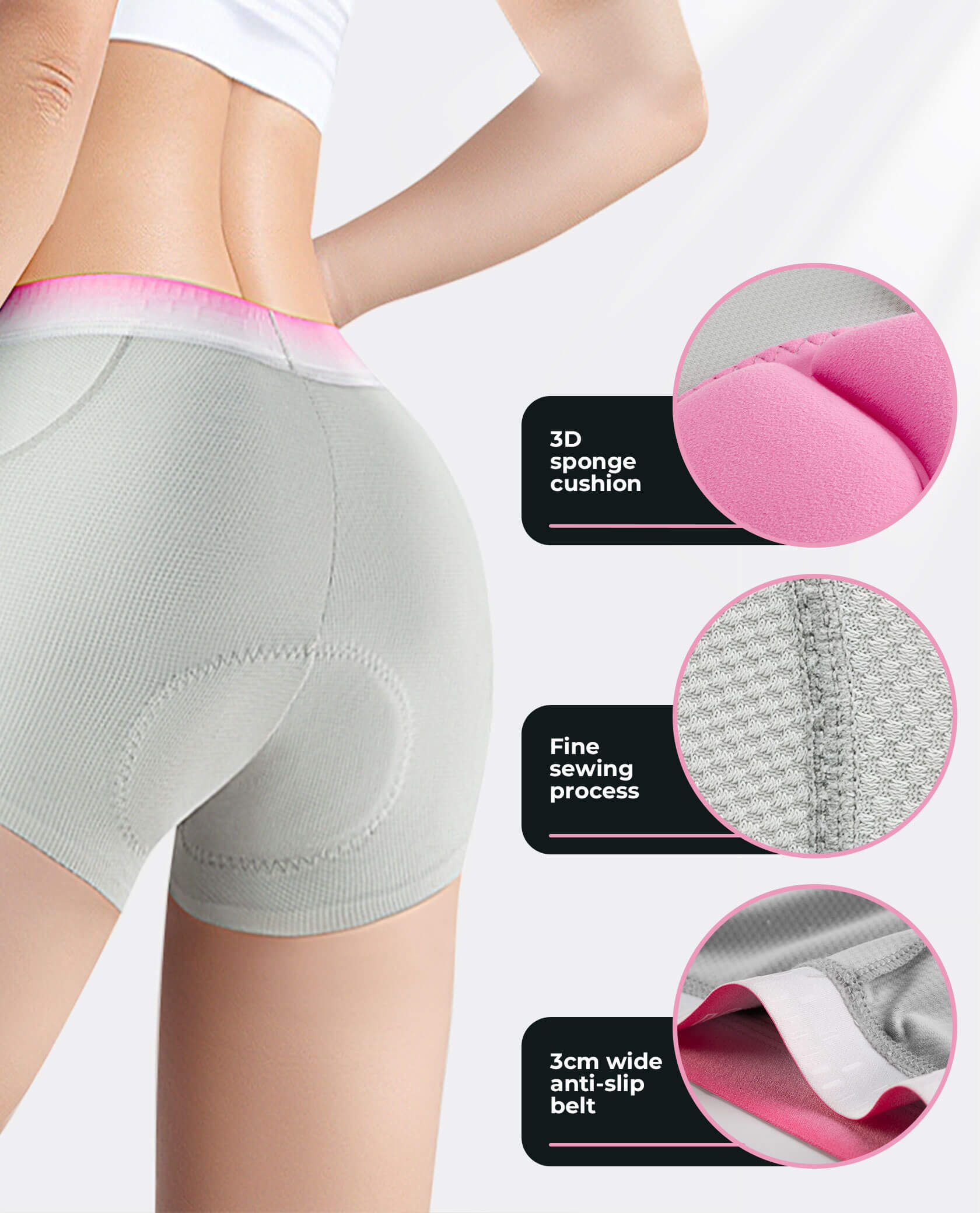 ROCKBROS women's 3D padded cycling inner shorts