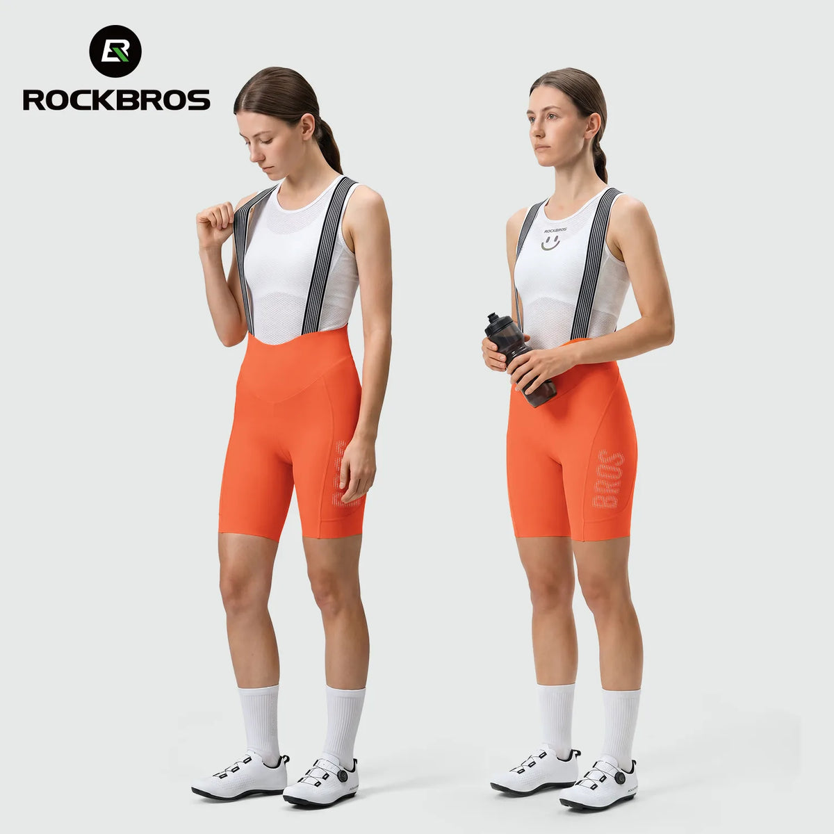 ROCKBROS women’s cycling bib shorts with floating 3D-printed chamois and side pocket