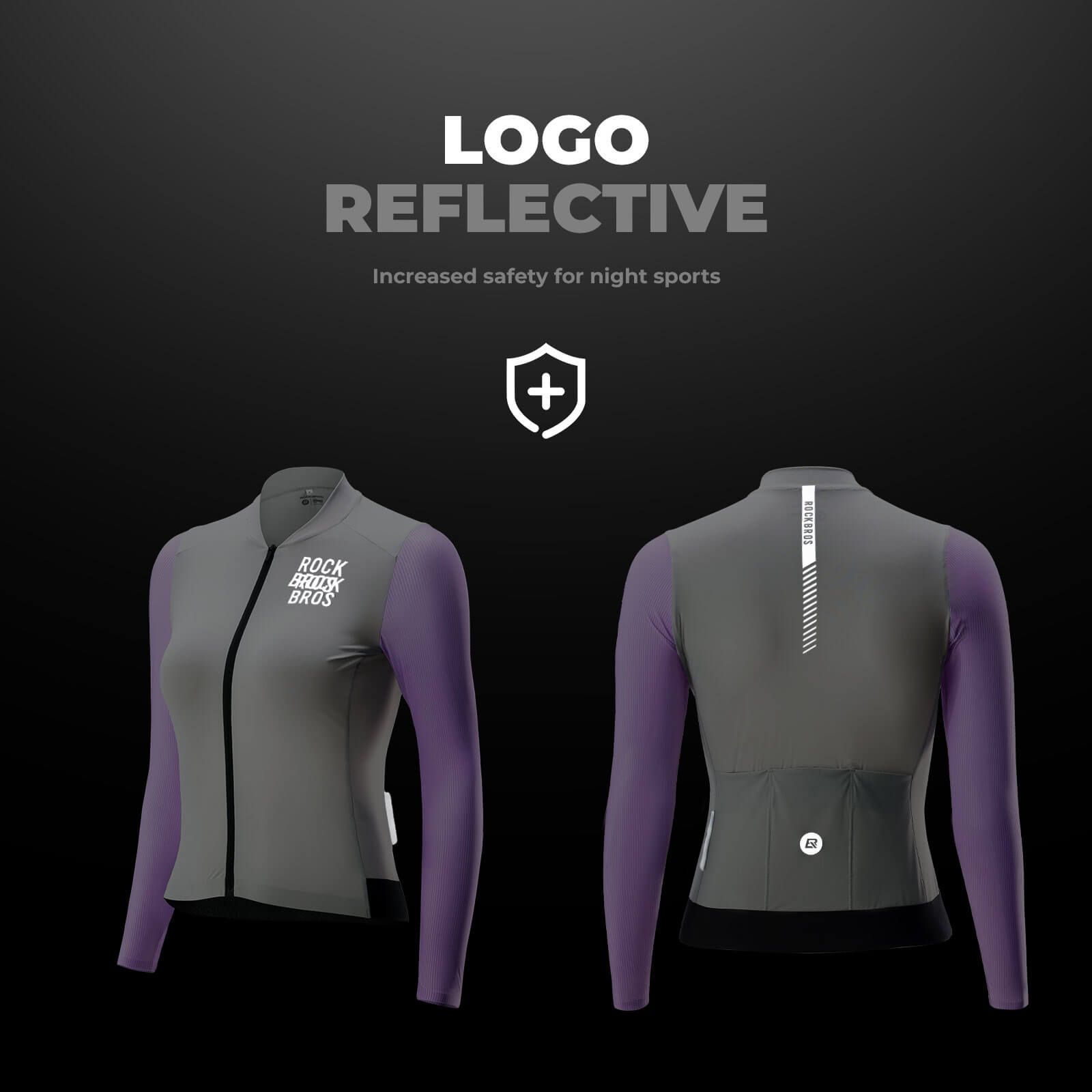 ROCKBROS women's breathable long-sleeve cycling jersey
#Color_Purple