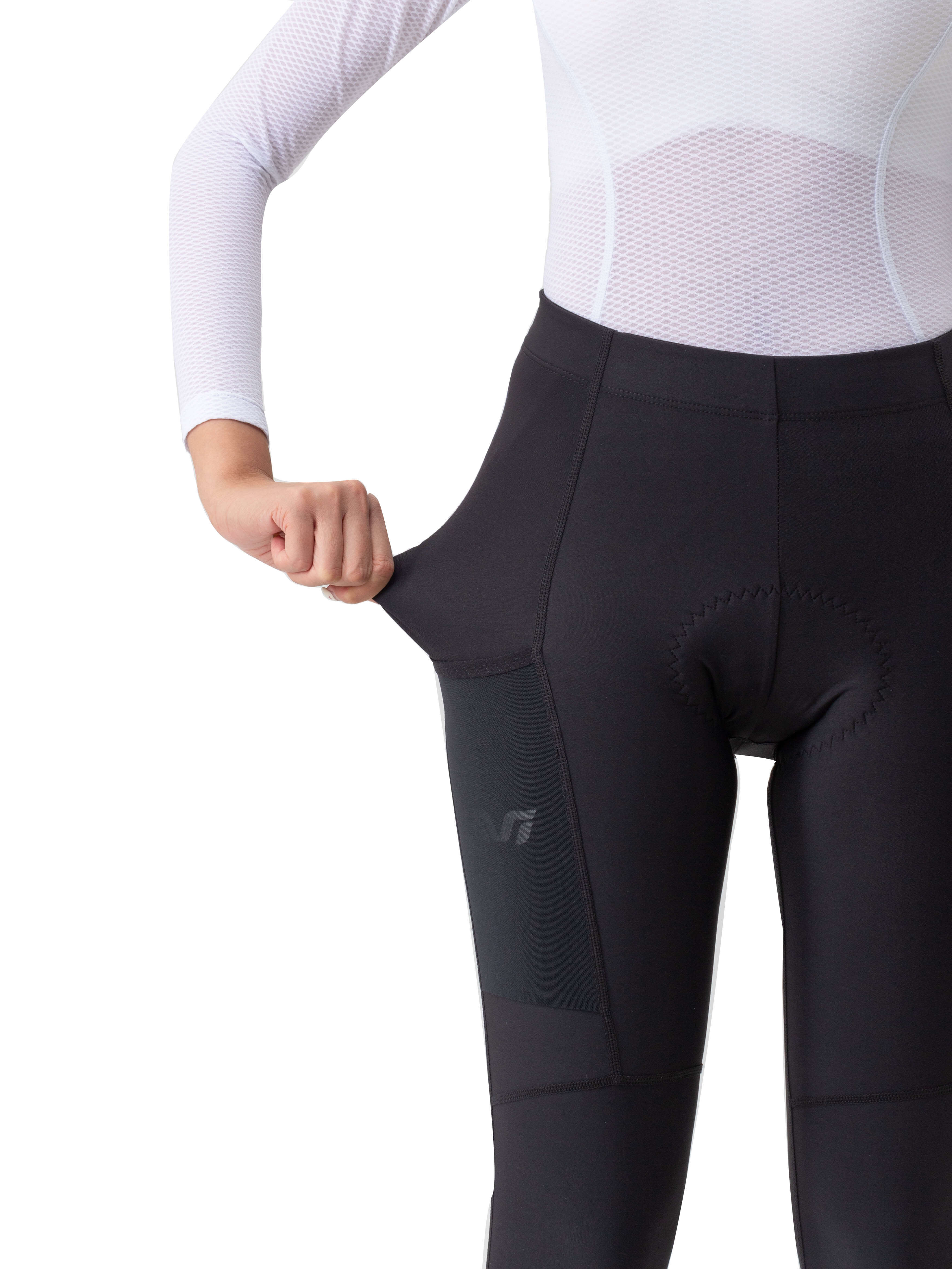 Women's lightweight thermal cycling tights for fall and winter rides – breathable, insulated, and flexible fit